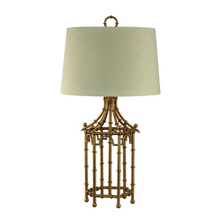 ELK HOME Bamboo Birdcage 32.25'' High 1-Light Table Lamp - Gold Leaf D2864